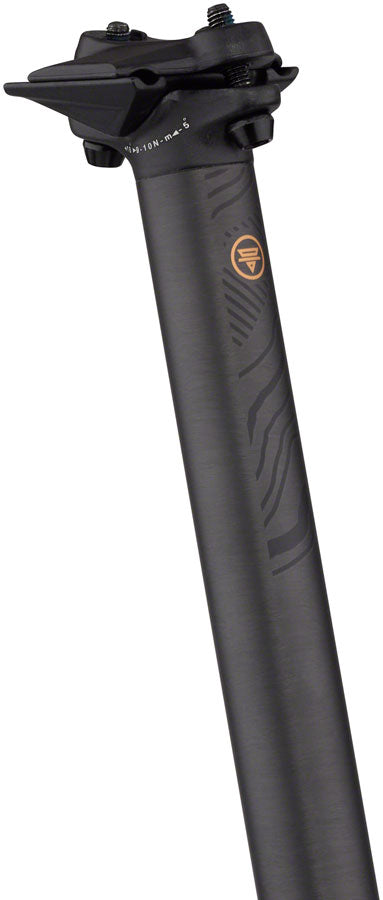 Teravail Stratum Carbon Seatpost - 30.9 x 400mm, 0mm Offset, Black