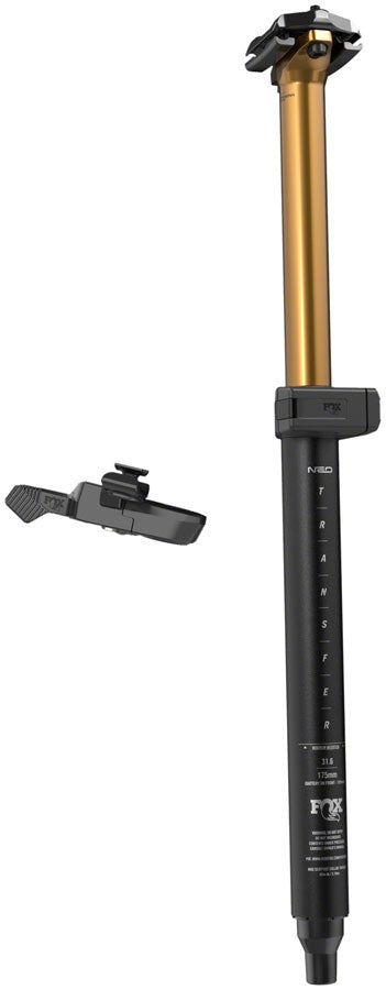 FOX Transfer Factory Neo Wireless Dropper Seatpost - 30.9 mm, 200 mm, Internal Routing, Kashima Coat