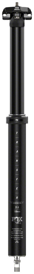 FOX Transfer Performance Elite Dropper Seatpost - 31.6 mm, 150 mm, Internal Routing, Anodized Black