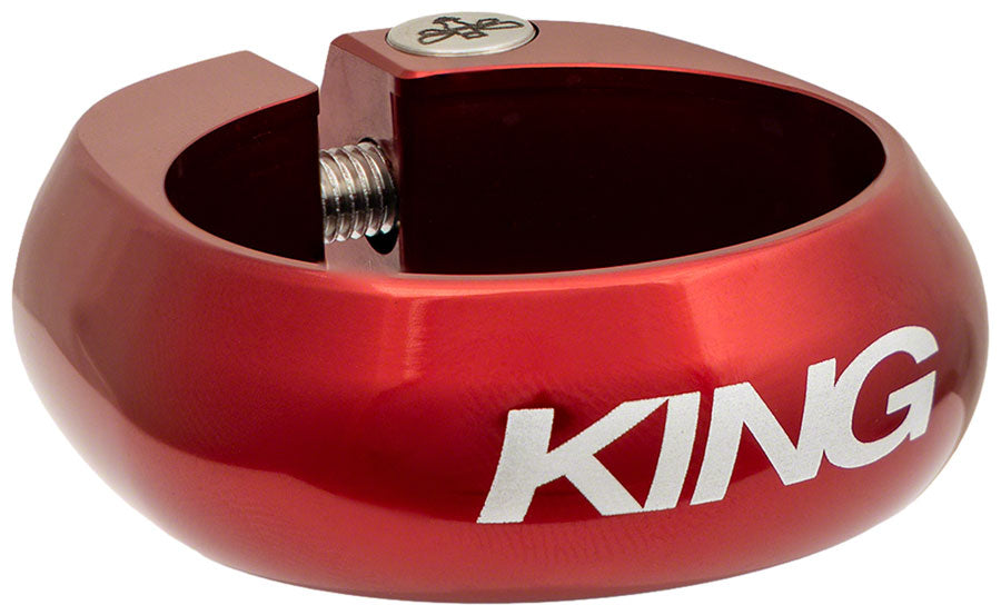 Chris King Seatpost Clamp - 34.9mm, Bolt-On, Red