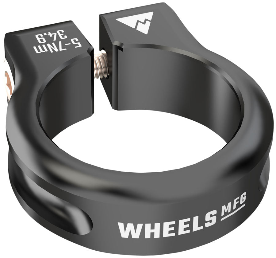 Wheels Manufacturing Seatpost Clamp - 34.9mm, Bolt-On, Black