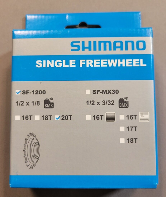 Shimano SF-1200 20t Single Speed Freewheel 1/8"