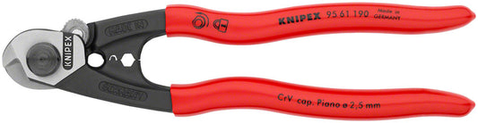 Knipex Wire Rope Shears - Polished Forged Steel, 7 1/2"