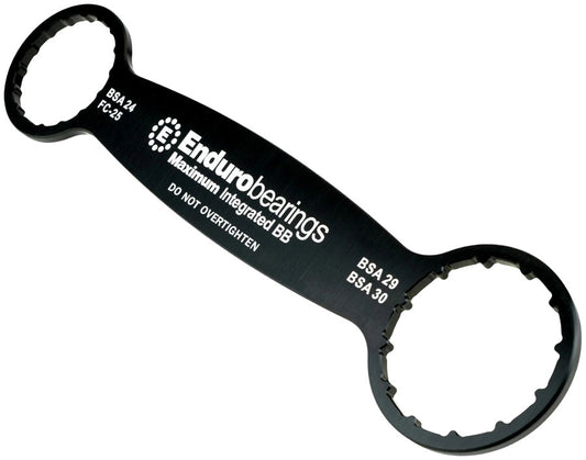 Enduro BBT-036 Flat Wrench Bottom Bracket Tool - 46mm x 12-spline and 41 mm x 16-spline Interfaces, For Maxhit BSA-24 (FC-25), 29 and 30