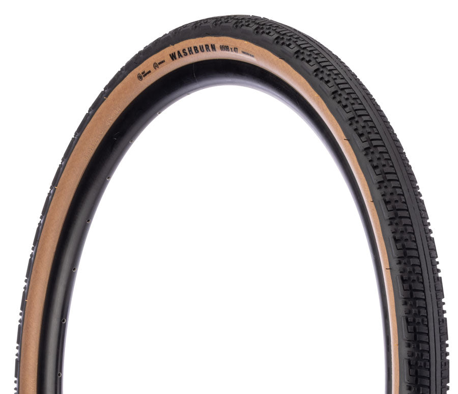 Teravail Washburn Tire - 650 x 47, Tubeless, Folding, Tan, Light and Supple, Fast Compound