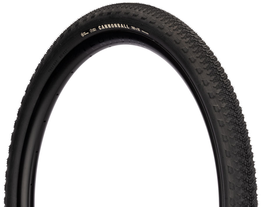 Teravail Cannonball Tire - 700 x 50, Tubeless, Folding, Black, Light and Supple, Fast Compound