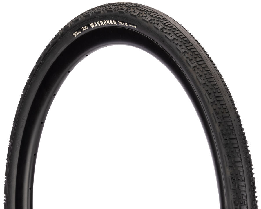 Teravail Washburn Tire - 700 x 45, Tubeless, Folding, Black, Light and Supple, Fast Compound