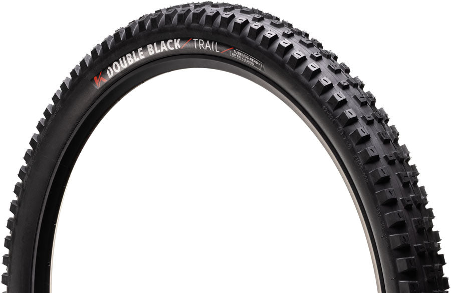 Kenda Double Black Tire - 27.5 x 2.40, Tubeless, Folding, Black, Trail, Dual Layer, K-Series