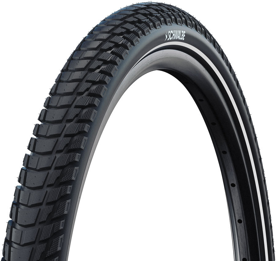 Schwalbe Marathon Plus Tour Tire - 26 x 2.00, Clincher, Wire, Black/Reflex, Performance, SmartGuard, Addix Green, E-50