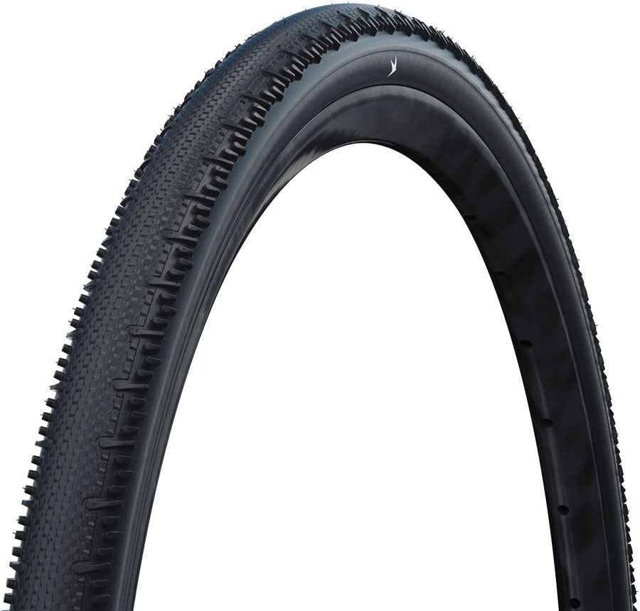 Schwalbe G-One RS Tire - 700 x 35, Tubeless, Folding, Black, Performance, RaceGuard, Addix Green, E-25