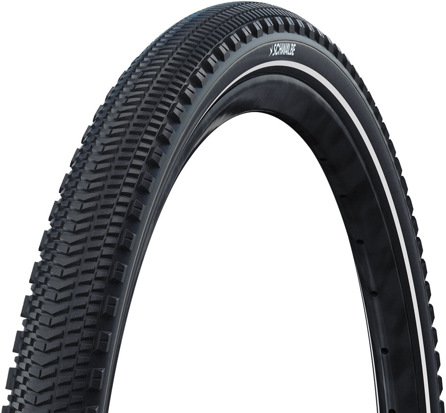 Schwalbe G-One Overland Tire - 700 x 45, Tubeless, Folding, Black/Reflex, Performance, RaceGuard, Addix Green, E-25