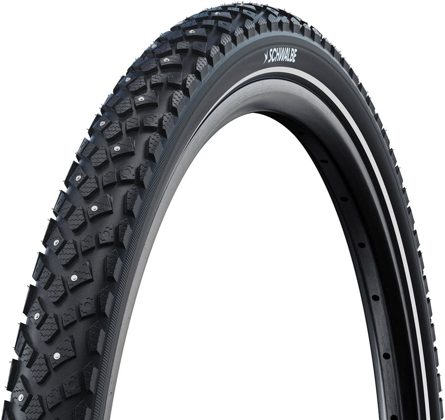 Schwalbe Motion Spike Tire - 700 x 35, Clincher, Wire, Black/Reflex, Standard, K-Guard, E-25, 120 Steel Studs