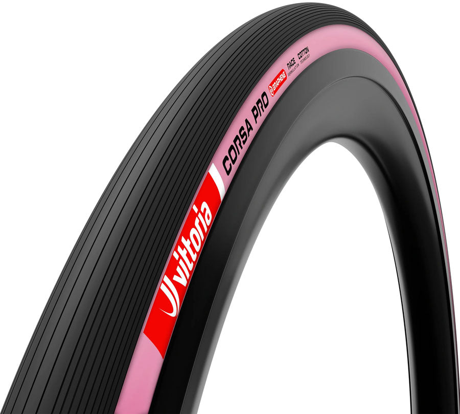 Vittoria Corsa Pro Tire - 700 x 28, Tubeless, Folding, Pink/Black, 4C Race, Graphene, G2.0