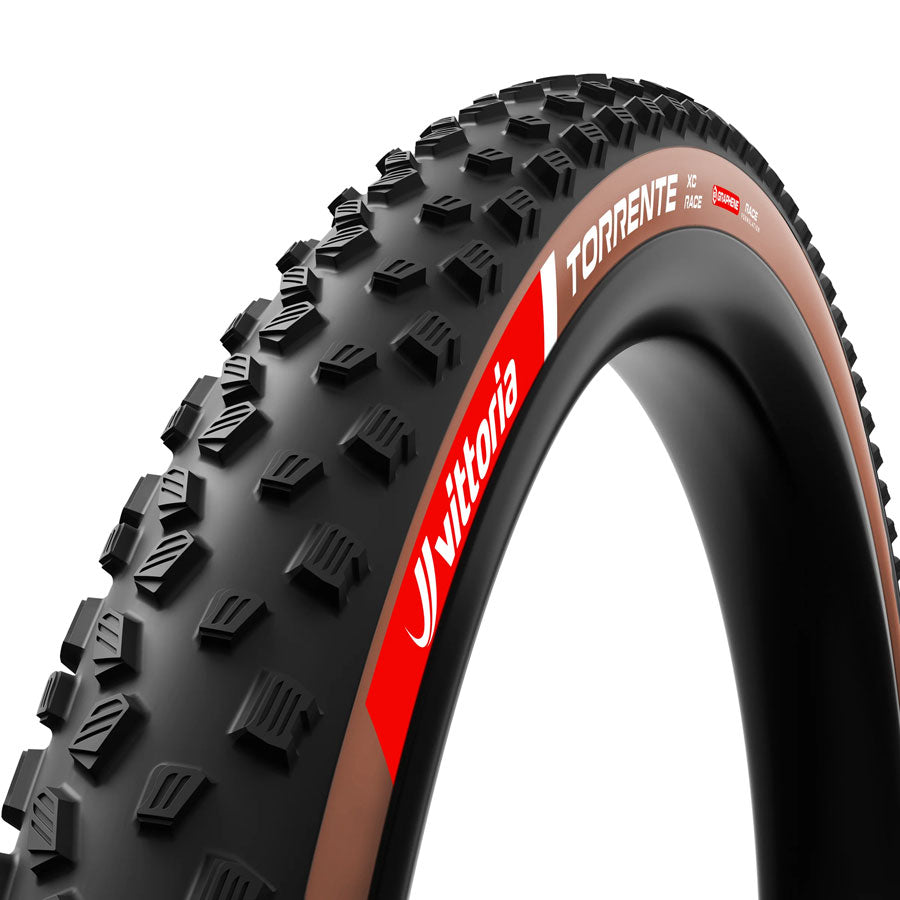 Vittoria Torrente XC Race Tire - 29 x 2.25, Tubeless, Folding, Black/Brown, Race Graphene + Silica, G2.0