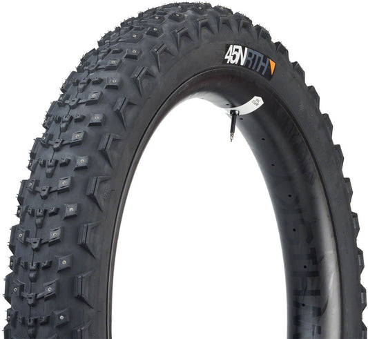 45NRTH Dillinger 4 Tire - 26 x 4.2, Tubeless, Folding, Black, 60 TPI, 168 Carbide Steel Studs