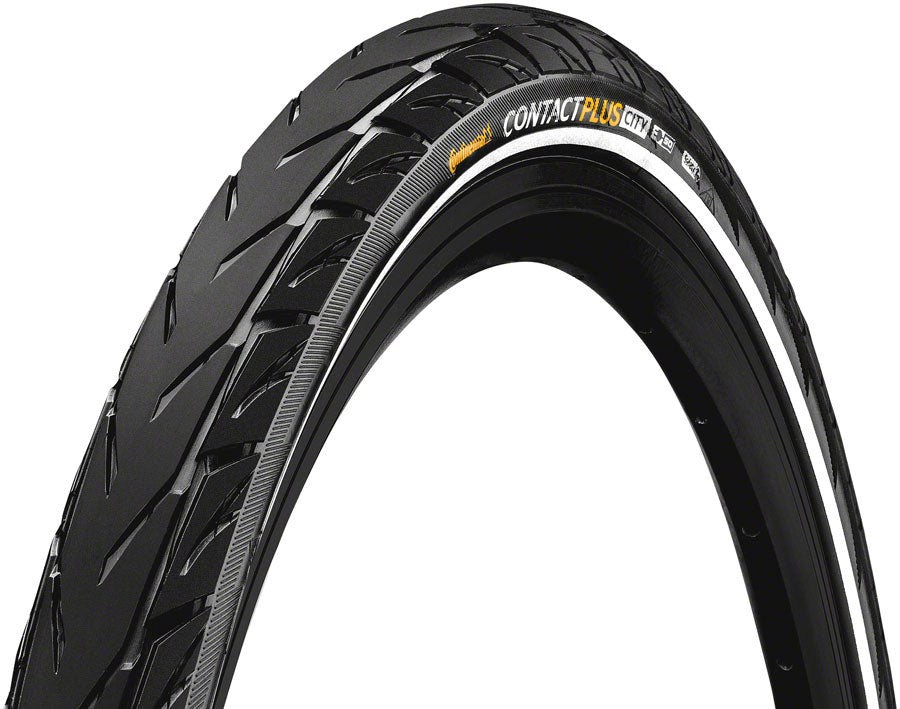 Continental Contact Plus City Tire - 26 x 2.20, Clincher, Wire, Black/Reflex, SafetyPlus Breaker, E50
