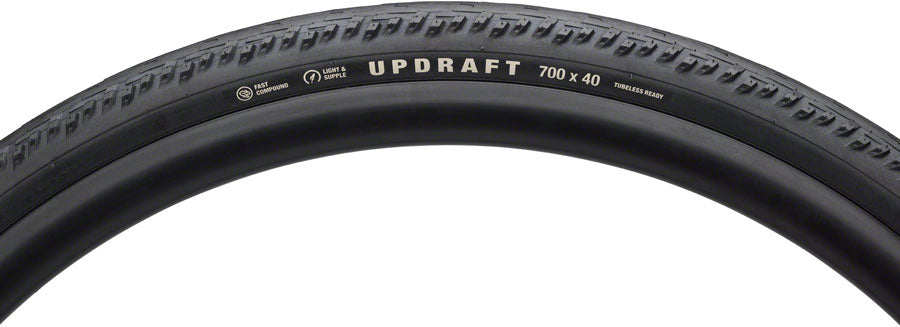 Teravail Updraft Tire - 700 x 40, Tubeless, Folding, Black, Durable, Fast Compound