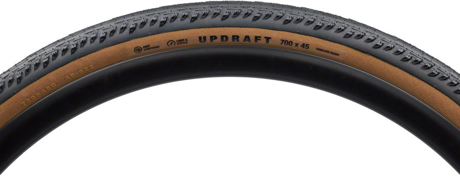 teravail-updraft-tire-700-x-45-tubeless-folding-tan-light-and-supple-fast-compound