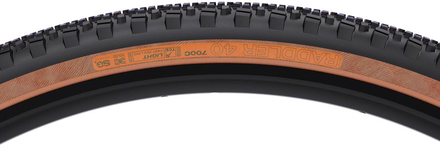 WTB Raddler Tire - 700 x 40, TCS Tubeless, Folding, Tan, Light, Fast Rolling, SG2