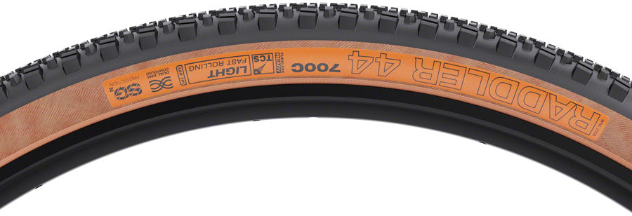 WTB Raddler Tire - 700 x 44, TCS Tubeless, Folding, Tan, Light, Fast Rolling, SG2