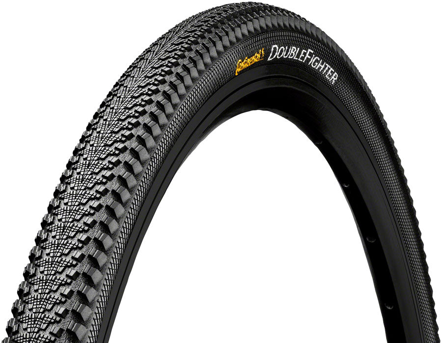 Continental DoubleFighter III Tire - 26 x 1.90, Clincher, Wire, Black, Sport