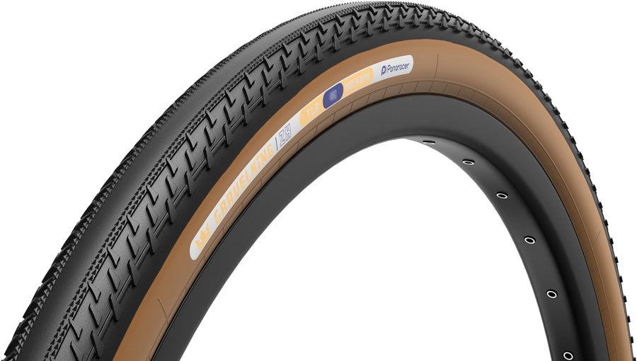 Panaracer GravelKing ZX Tire - 700 x 55, Tubeless, Folding, Black/Brown