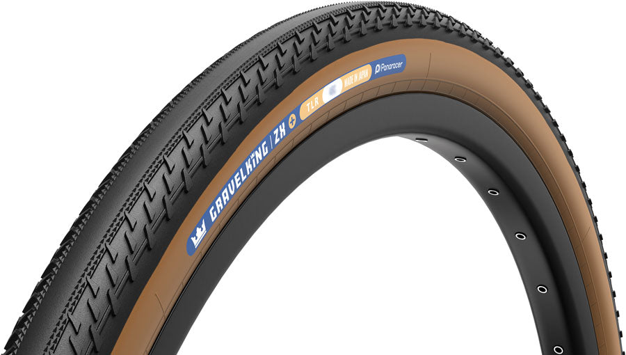 Panaracer GravelKing ZX Plus Tire - 700 x 55, Tubeless, Folding, Black/Brown