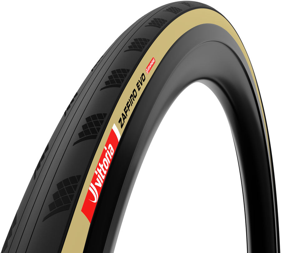 Vittoria Zaffiro EVO V Tire - 700 x 25, Clincher, Folding, Black/Tan, 1C Graphene, G2.0