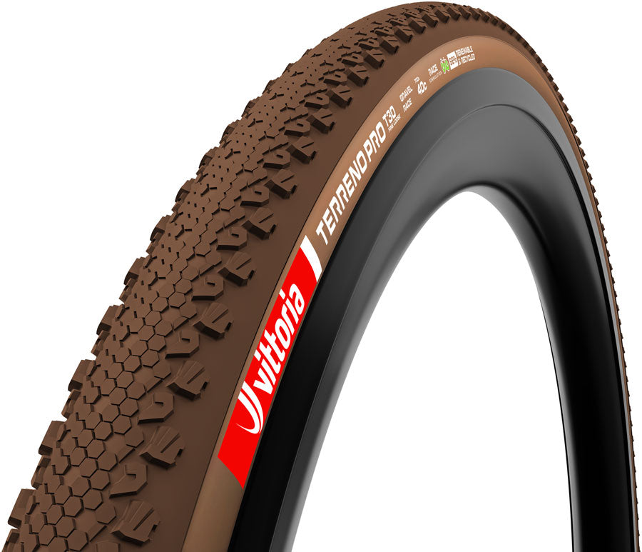 Vittoria Terreno Pro T30 Fine Loose Tire - 700 x 45, Tubeless, Folding, Black/Brown, Eco Gravel Race