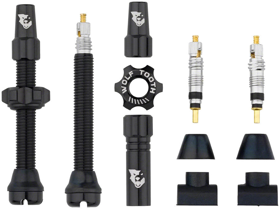 Wolf Tooth Tubeless Valve Stem Kit - 44 mm, Black