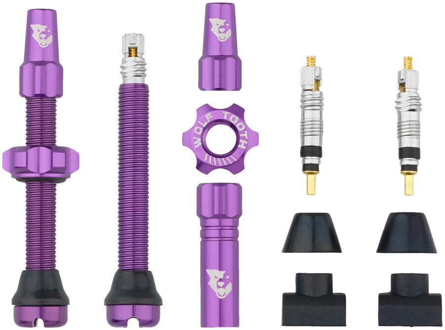 Wolf Tooth Tubeless Valve Stem Kit - 44 mm, Purple