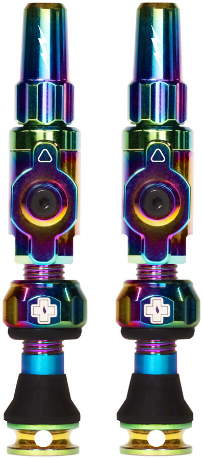 Muc-Off Big Bore Lite Tubeless Valve Stems - Small, 30mm, Iridescent