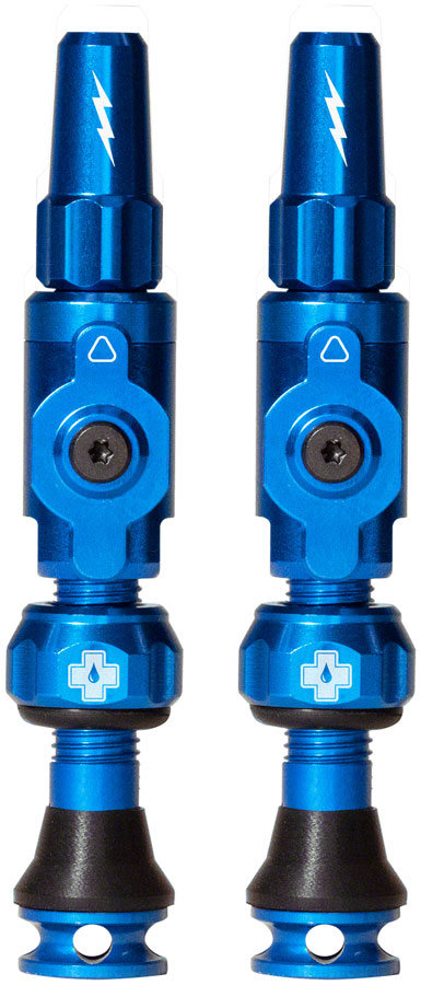 Muc-Off Big Bore Lite Tubeless Valve Stems - Small, 30mm, Blue