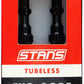 Stan's Tubeless Exo-Core Valve Stems - Alloy, Medium, Black, Pair