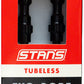 Stan's Tubeless Exo-Core Valve Stems - Alloy, Extra Tall, Black, Pair