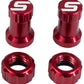 Stan's Tubeless Valve Stem Cap Color Kit - Red, Pair
