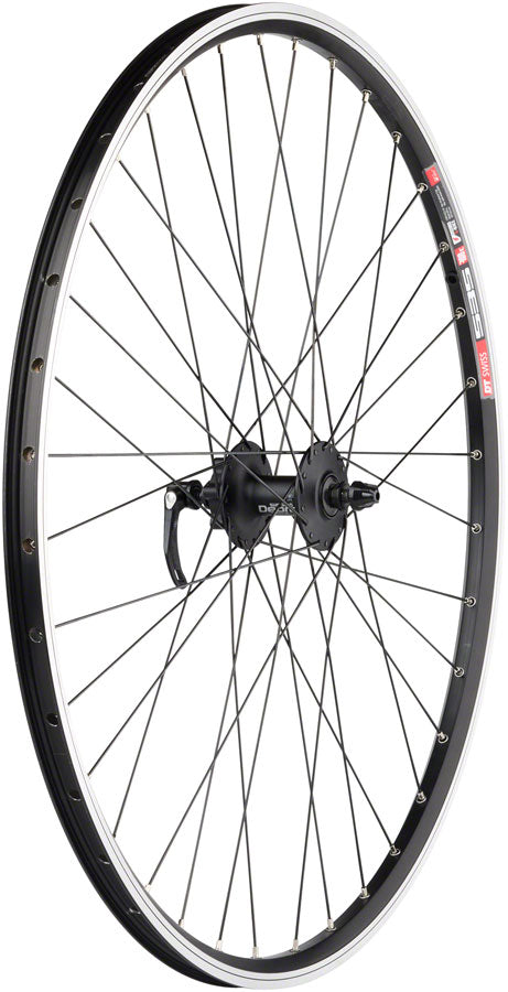 Quality Wheels TK535/Deore Front Wheel - 700, QR x 100mm, 6-Bolt, Rim Brake, Black, Clincher
