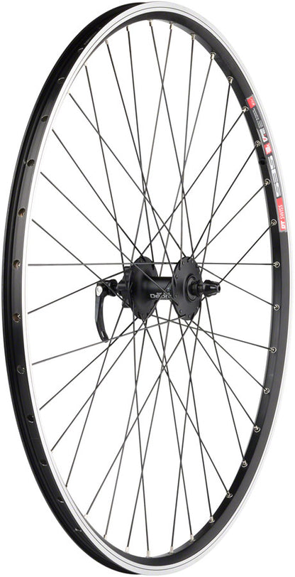 Quality Wheels TK535/Deore Front Wheel - 700, QR x 100mm, 6-Bolt, Rim Brake, Black, Clincher