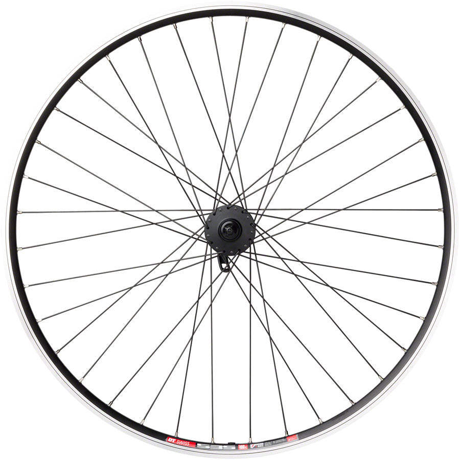 Quality Wheels TK535/Deore Front Wheel - 700, QR x 100mm, 6-Bolt, Rim Brake, Black, Clincher