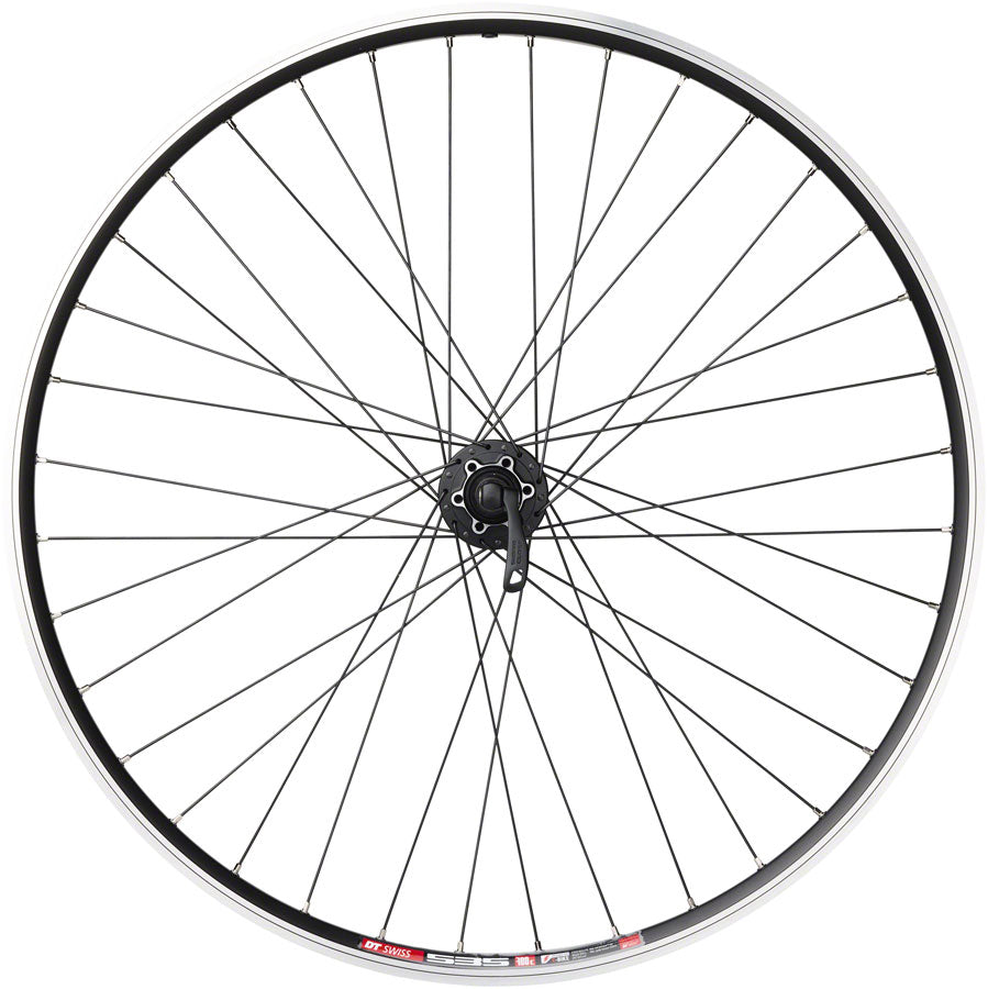 Quality Wheels TK535/Deore Rear Wheel - 700, QR x 135mm, 6-Bolt Disc, Rim Brake, HG 10, Black, Clincher
