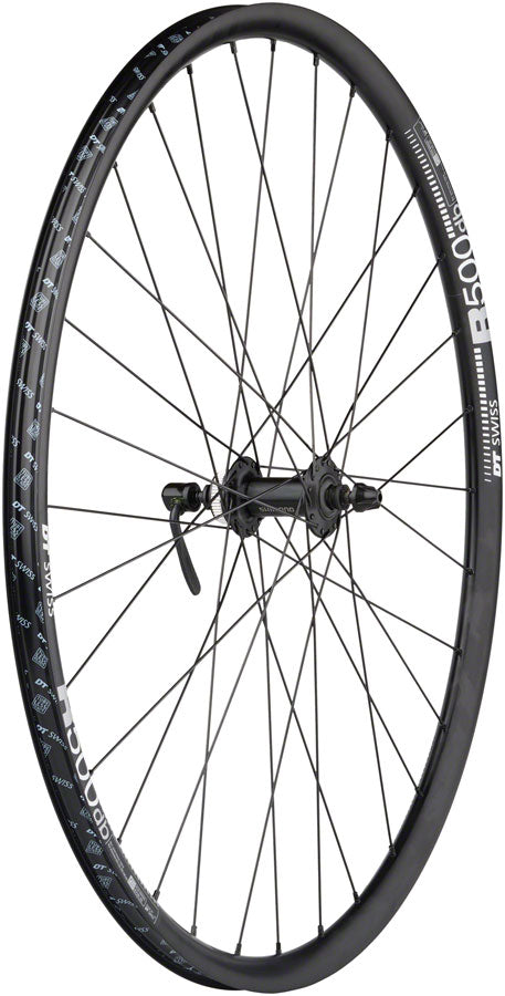 Quality Wheels Shimano / DT R500 Disc Wheelset - 700, QR x 100/135mm, Center-Lock, HG 11 MTN, Black