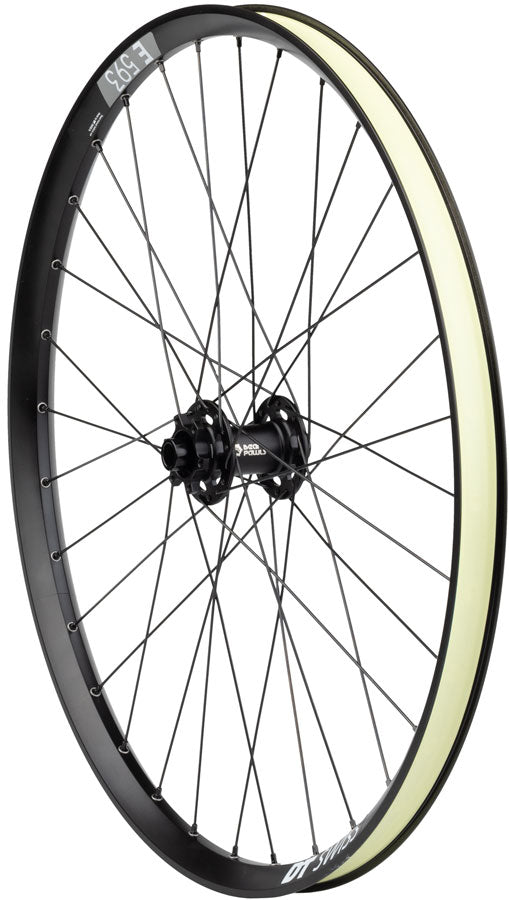 Quality Wheels Bear Pawls / DT Swiss E593 Front Wheel - 26", 15 x 100mm, 6-Bolt, Black, 32H