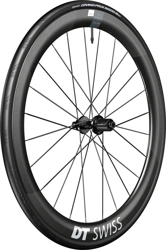 DT Swiss ARC 1400 DiCut 50 Rear Wheel - 700, 12 x 142mm, Center-Lock, HG11 Road/XDR, Ratchet EXP 36, Black, WTS w/GP5000 STR Tire