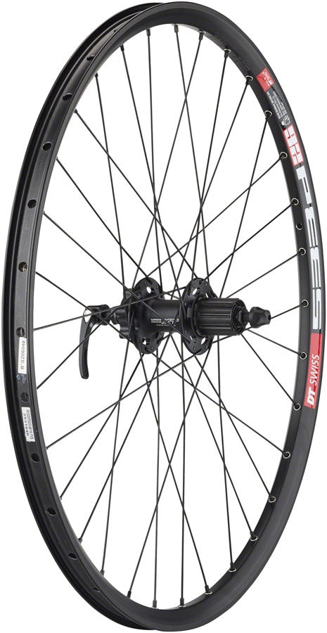 Swiss 533d Rim - Shimano Deore M610 Hub Rear Wheel - 26", QR x 135mm, 6 Bolt Disc HG 10, Black