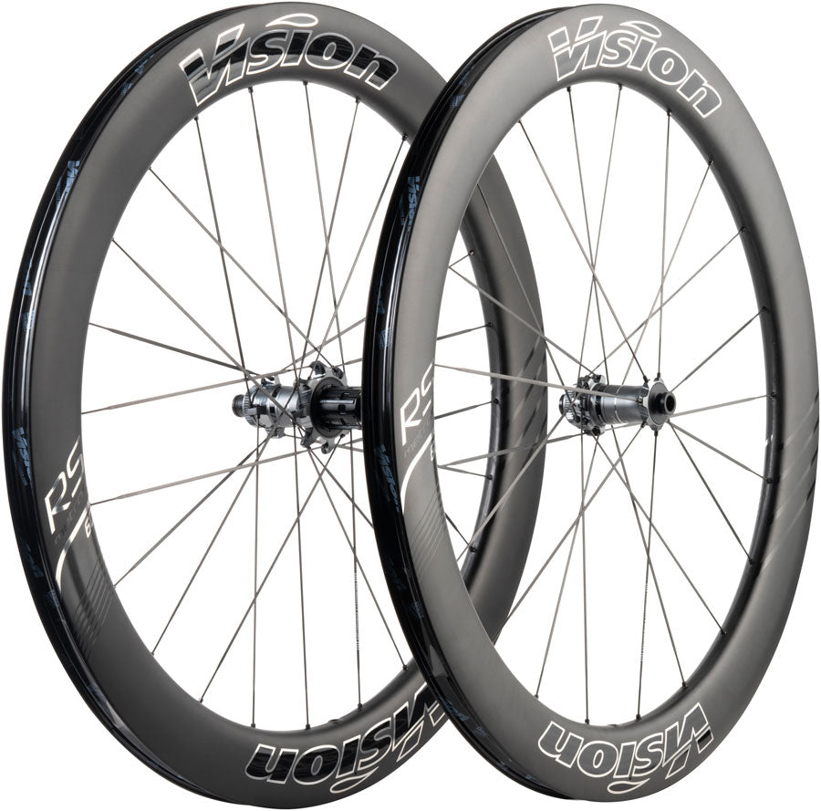 Vision Metron RS 60 Silver Edition Wheelset - 700, 12 x 100mm/12 x 142mm, Center-Lock, HG 11/12, Carbon, Black