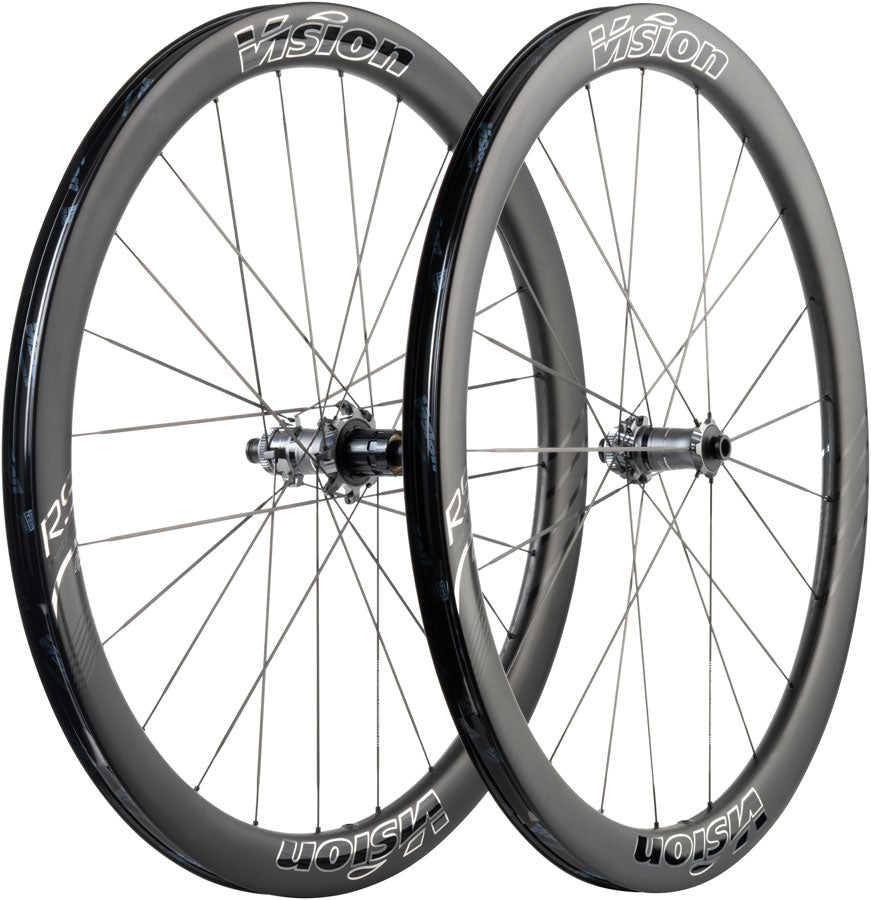 Vision Metron RS 45 Silver Edition Wheelset - 700, 12 x 100mm/12 x 142mm, Center-Lock, HG 11/12, Carbon, Black