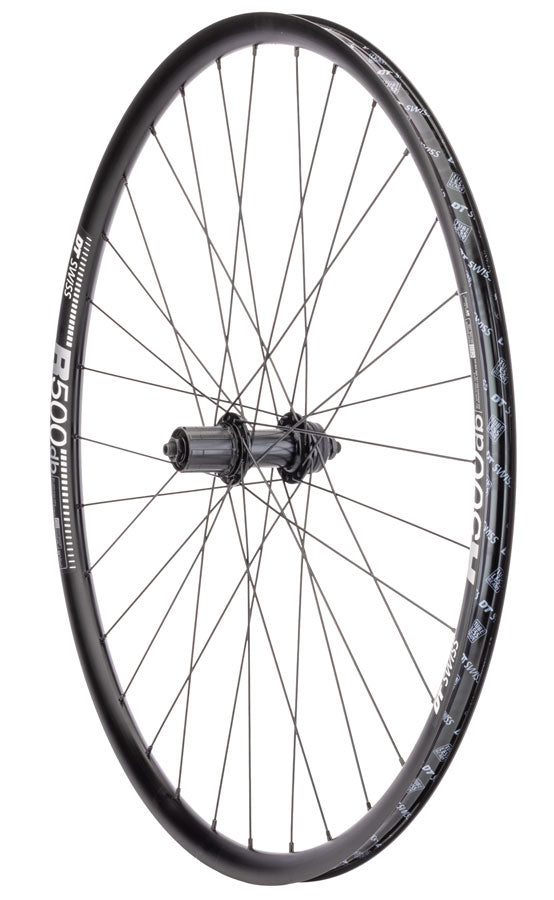 Quality Wheels Shimano/DT R500 Rear Wheel - 700, QR x 135mm, Center-Lock, Black, HG11 MTN, 32H