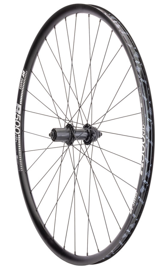 Quality Wheels Shimano/DT R500 Rear Wheel - 700, QR x 135mm, Center-Lock, Black, HG11 MTN, 32H