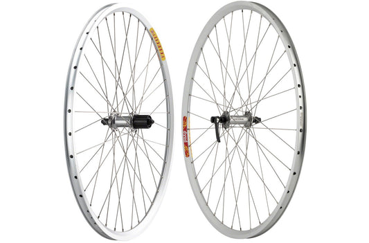 Silver Heavy Duty Velocity Dyad 700c Shimano Hubs Quick Release Rim Brake Wheelset