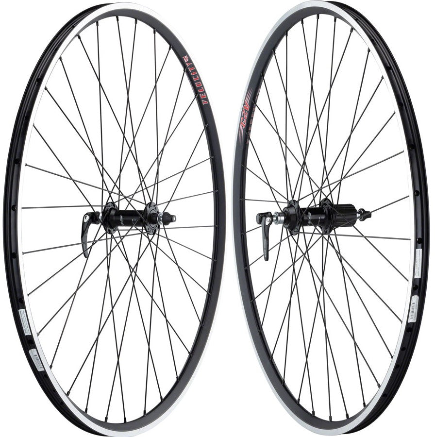 Velocity A23 700c Rims Shimano 105 Hubs Road Bike Black Wheelset Shimano 8-11